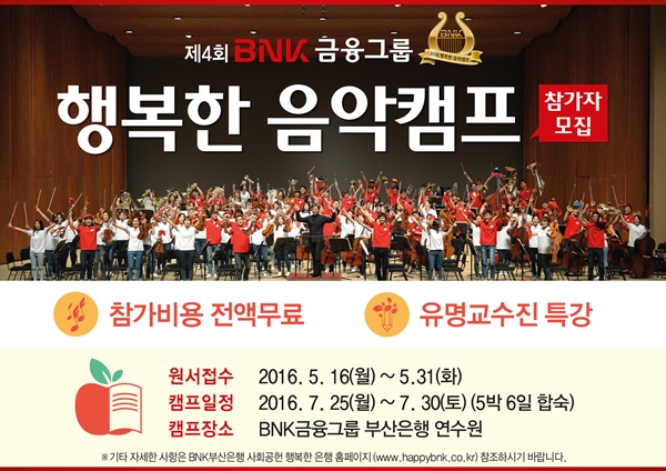 BNK금융, 'BNK행복한 음악캠프’ 개최