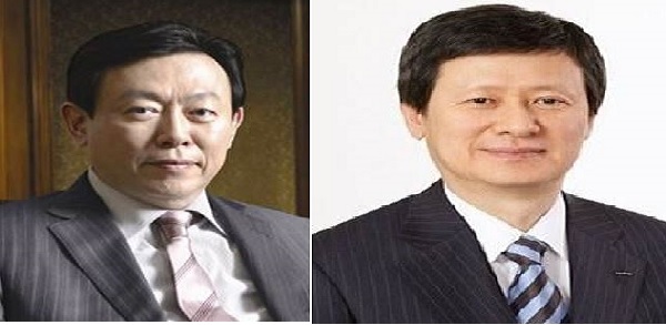 (왼쪽부터) 신동빈 롯데그룹 회장과 신동주 전 일본롯데홀딩스 부회장.