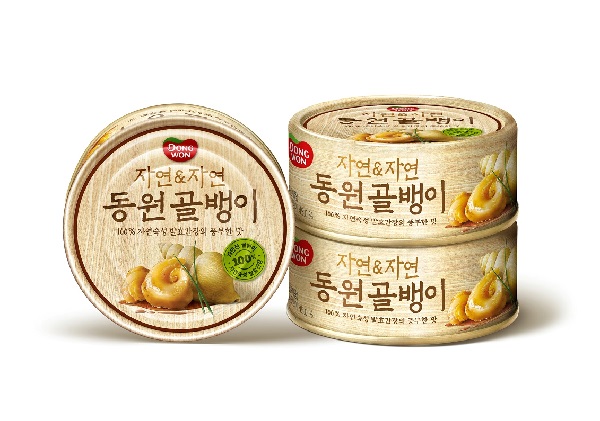 동원과 대상 청정원이 공동개발한 자연&자연 동원골뱅이.