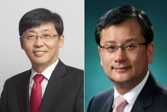 이은태 신임 유가증권시장본부장(왼쪽), 여승주 업계대표 사외이사./제공 = 한국거래소