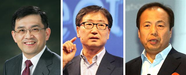 권오현 부회장, 윤부근 CE부문 사장, 신종균 IM부문 사장.