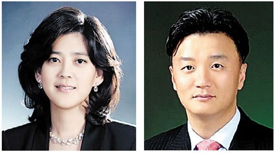 이부진 호텔신라 사장과 임우재 삼성전기 상임 고문.