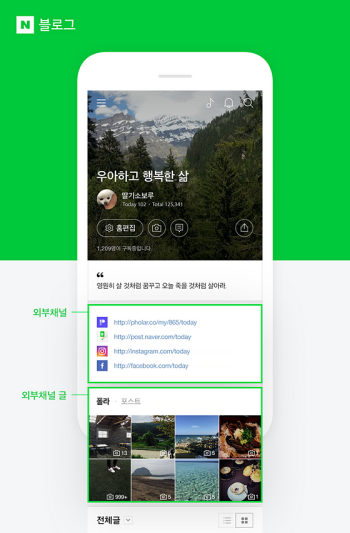 네이버 블로그, 페이스북·인스타그램 품는다