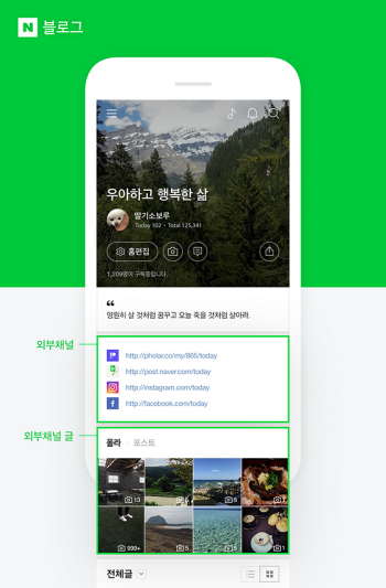 네이버 블로그, 페이스북·인스타그램 품는다 