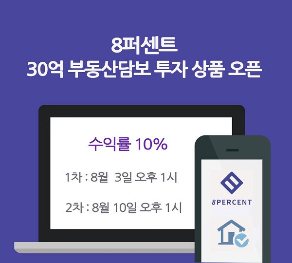 △30억원 규모 부동산담보 투자상품./사진제공=8퍼센트