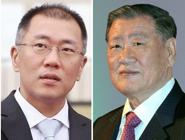 정몽구 현대차 회장(오른쪽)-정의선 부회장 부자