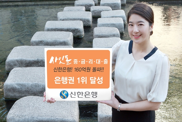 신한은행, 사잇돌 중금리대출  은행권 실적 1위