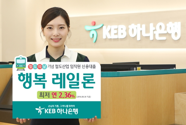 KEB하나은행, 철도산업 임직원 전용 '행복 레일론' 출시