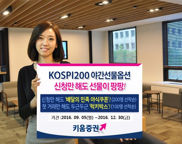 키움증권, ‘코스피200 야간선물옵션' 고객에 경품 증정