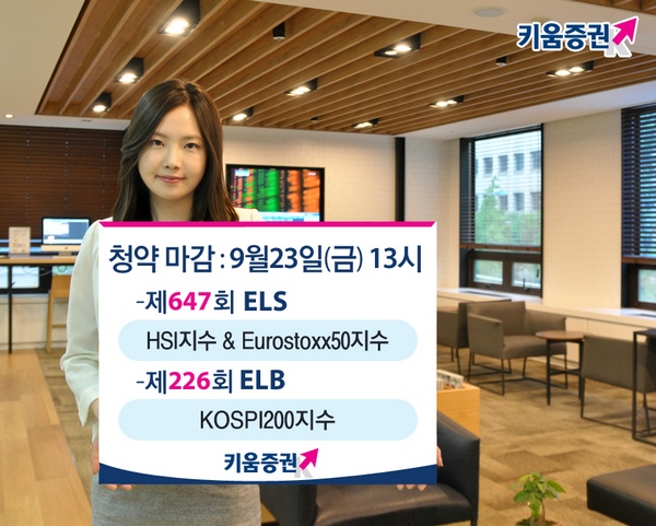 키움증권, 연 4.13% 추구 원금지급형 ELB 등 공모