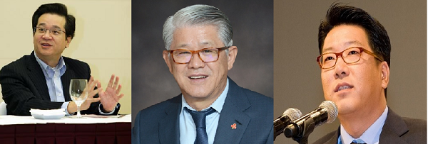 (왼쪽부터) 이재현 CJ그룹 회장, 최신원 SK네트웍스 회장, 정지선 현대백화점그룹 회장.