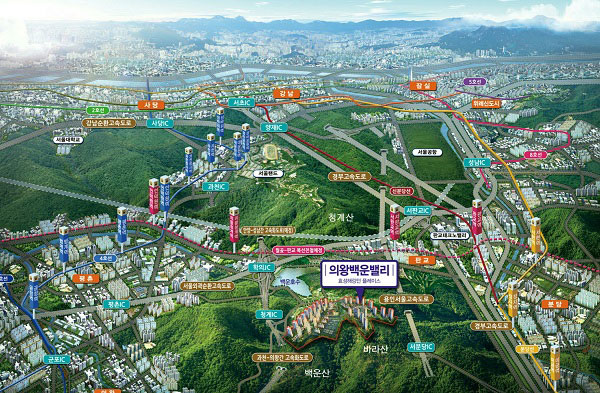 사진 : 의왕백운밸리 효성해링턴 플레이스 위치 조감도