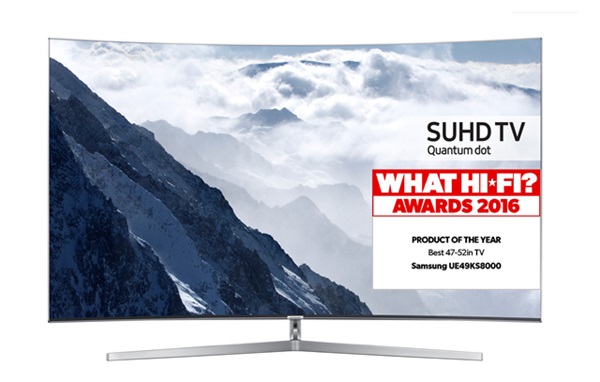 삼성 퀀텀닷 SUHD TV, 영국서 ‘올해의 TV’ 선정