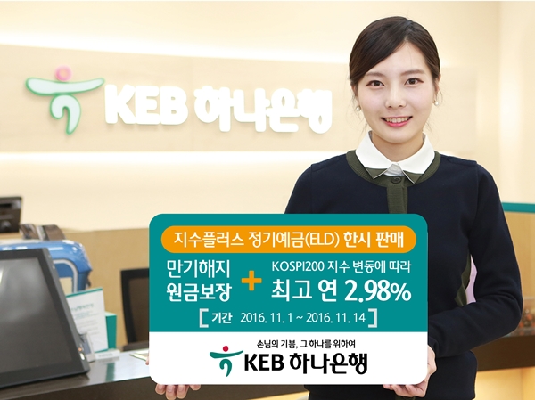 KEB하나은행, '지수플러스 정기예금(ELD)' 판매