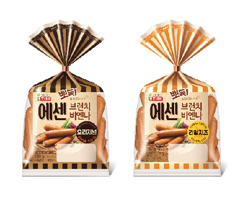 에센 브런치 비엔나 오리지널(좌), 에센 브런치 비엔나 리얼치즈. 롯데푸드 제공