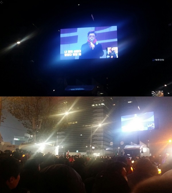 첫눈·한파에도 촛불집회 150만 모여