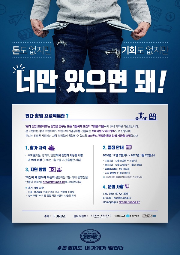 자영업자 전문 P2P 펀다 '무자본 창업 오디션' 개최