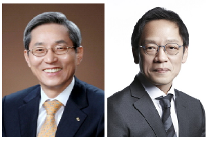 △ 사진 좌측부터 윤종규 KB금융지주·KB국민은행장, 정태영 현대카드·현대캐피탈 부회장 / 사진제공= KB금융지주, 현대카드