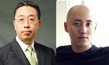 (좌측부터) 박지원 두산중공업 회장 겸 두산그룹 부회장, 박서원 두산 유통전략담당 전무. 