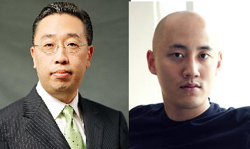 (좌측부터) 박지원 두산중공업 회장 겸 두산그룹 부회장, 박서원 두산 유통전략담당 전무.