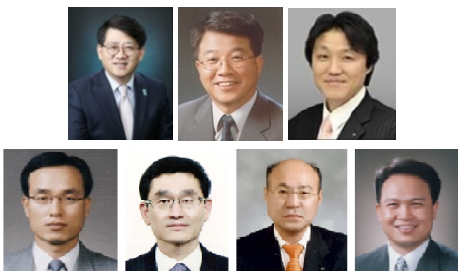 △ 첫째줄) 왼쪽부터 KEB하나은행 부행장으로 승진한 개인영업그룹 장경훈, 기업영업그룹 정정희, 미래금융그룹 한준성 부행장 / 사진제공= KEB하나은행△ 둘째줄) 왼쪽부터 신한은행 부행장으로 승진한 이기준, 우영웅, 허영택 부행장보와 진옥동 SBJ 법인장 / 사진제공= 신한금융