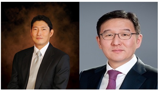 왼쪽부터 조현준 신임 효성그룹 회장과 허용수 GS EPS 대표이사