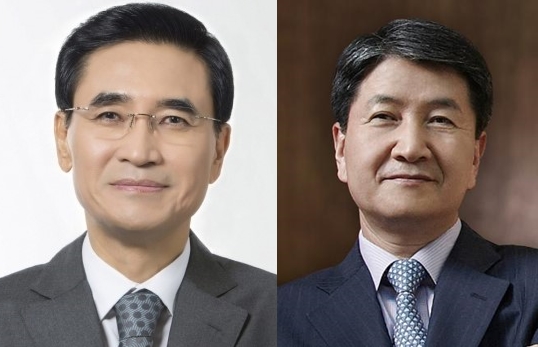 △안민수 삼성화재 사장(왼쪽), 김창수 삼성생명 사장