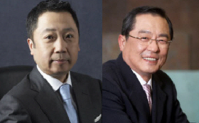 박정원 두산그룹 회장(좌)과 구자열 LS그룹 회장