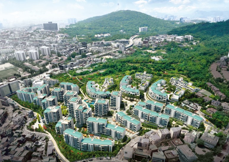 한남 더 힐 조경도./출처=한남 더 힐 공식블로그