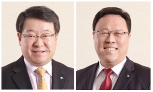 이상진 신임 IBK캐피탈 대표(사진 왼쪽)와 시석중 IBK자산운용 대표(사진 오른쪽) / 사진제공= IBK기업은행