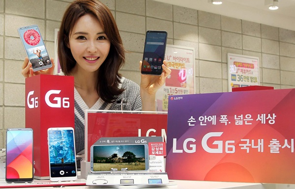 ▲ LG전자가 10일 전략 프리미엄 스마트폰 LG G6를 국내 이동통신 3사를 통해 출시한다.
