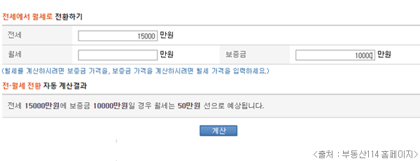 전세자금대출 VS 월세전환 어떤 것이 유리할까? 전월세 변환 계산