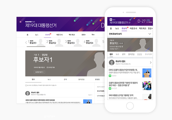 네이버, 제19대 대선 후보자 ‘정보’ 제공