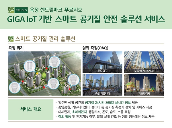 KT·대우건설, 아파트 단지 내 미세먼지 정보 제공