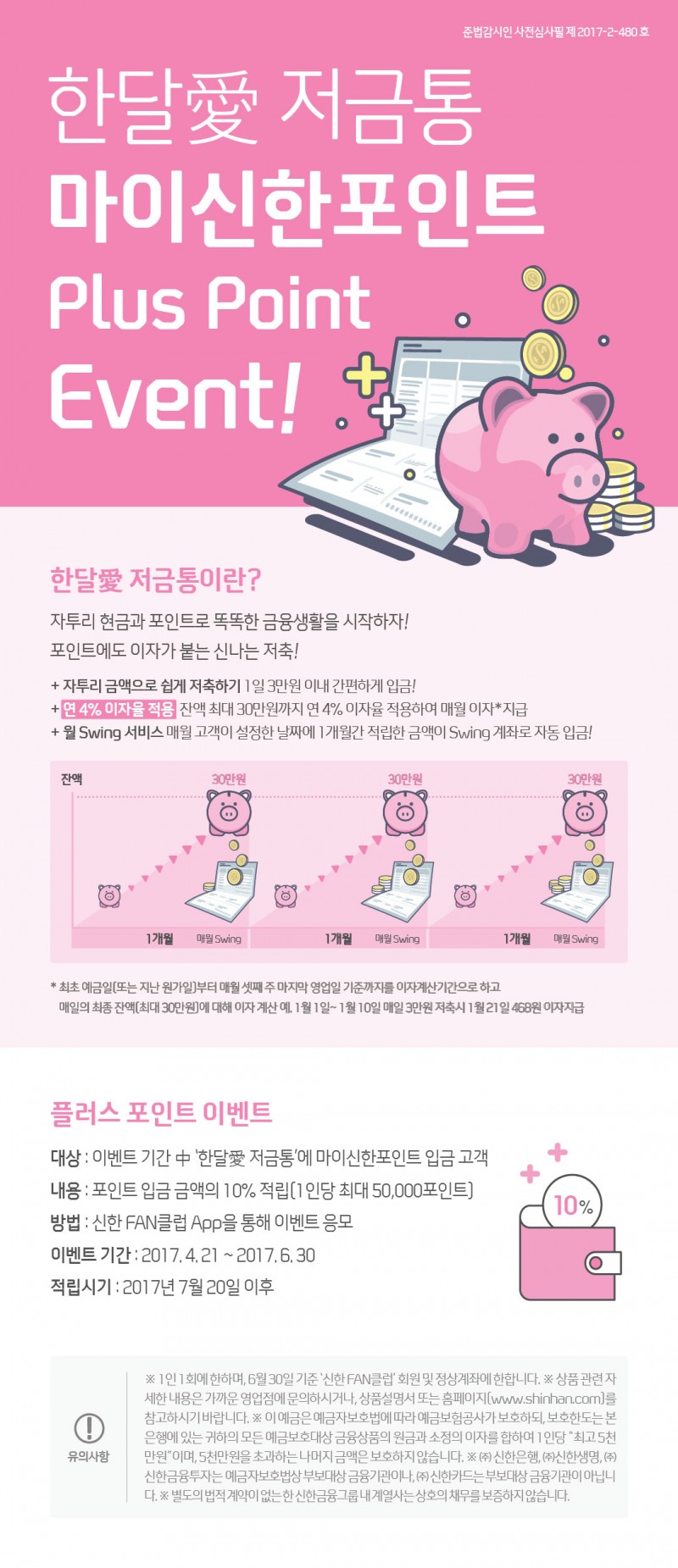 신한은행, 한달愛 저금통 ‘플러스 포인트 이벤트’