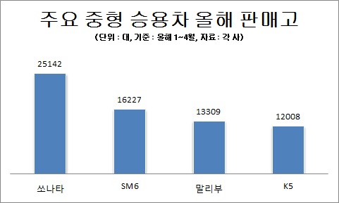 SM6 추격 뿌리친 쏘나타, 중국 ‘구원투수’ 출격