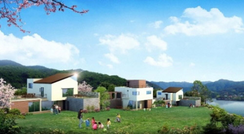 ▲사진:포리스타 타운하우스 조감도