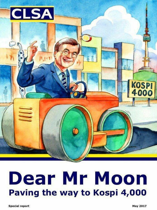 사진=CLSA, 'Dear Mr Moon Paving the way to Kospi 4000'