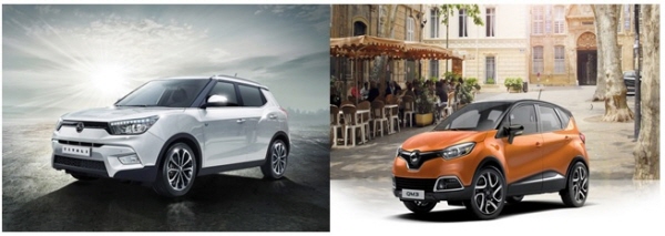 (사진 왼쪽부터) 쌍용자동차 티볼리와 르노삼성자동차 QM3.