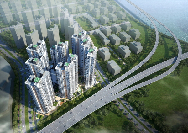 △힐스테이트 송도 더테라스 조감도. /사진제공=현대건설