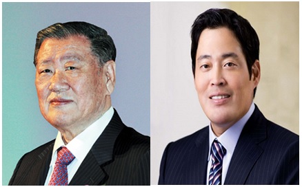 (사진 왼쪽부터) 정몽구 현대자동차그룹 회장과 정용진 신세계그룹 부회장.