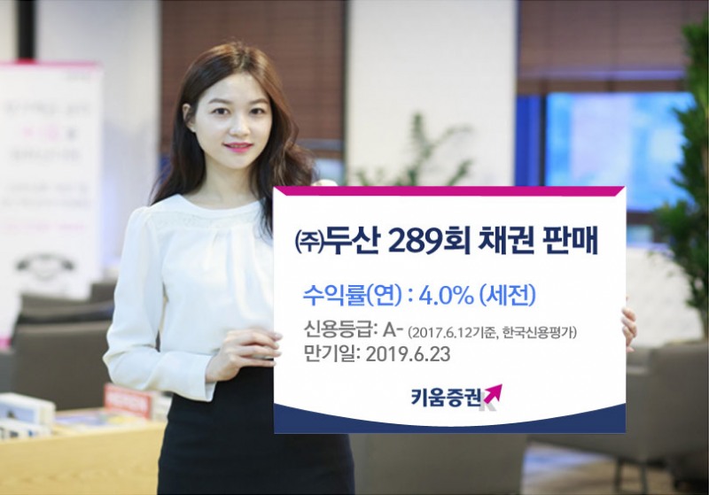 키움증권, 두산 연 수익률 4.0% 채권 특판