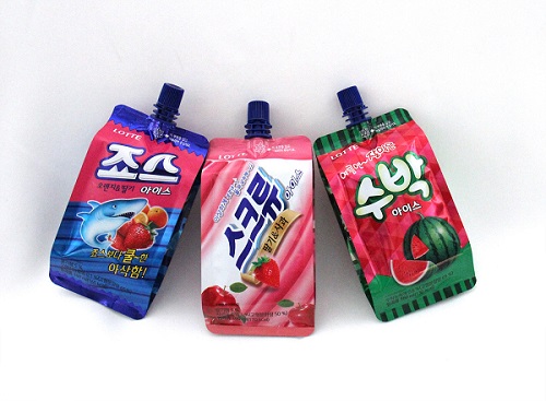 롯데제과 ‘죠스바’·‘스크류바’·‘수박바’ 파우치 제품. 롯데제과 제공