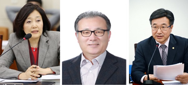 △(왼쪽부터) 박영선 의원, 한정화 교수, 윤호중 의원./사진=박영선 의원실, 한양대학교, 윤호중 의원실 홈페이지