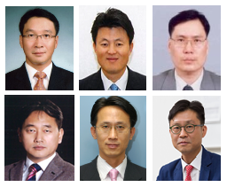 사진 위쪽 왼쪽부터 김학수 기획조정관, 유재수 금융정책국장, 윤창호 구조개선정책관, 김태현 금융서비스국장, 이명순 중소서민금융정책관, 도규상 위원장 정책보좌관. / 사진제공= 금융위