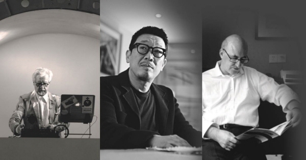 △(사진 왼쪽부터) 마크맥, 김백선, 니얼커크우드. 사진=롯데건설.