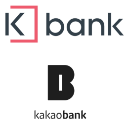 인터넷전문은행 케이뱅크, 카카오뱅크 CI / 자료= 각사