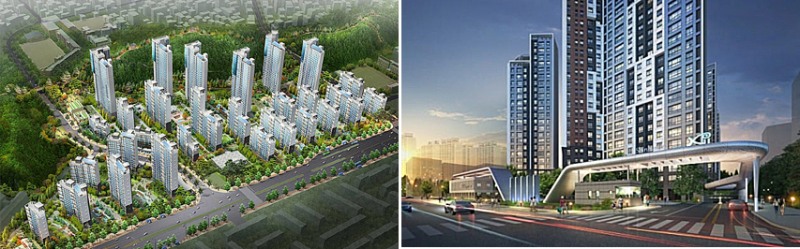 ▲ 래미안 강남포레스트.  ▲ 신반포 센트럴자이.