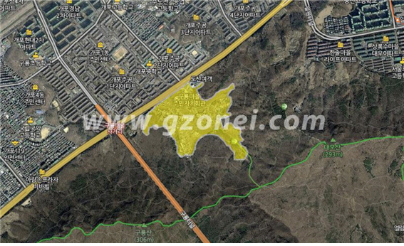 △ 내년 토지배상이 실시되는 '구룡마을 도시개발사업'. 사진=지존.