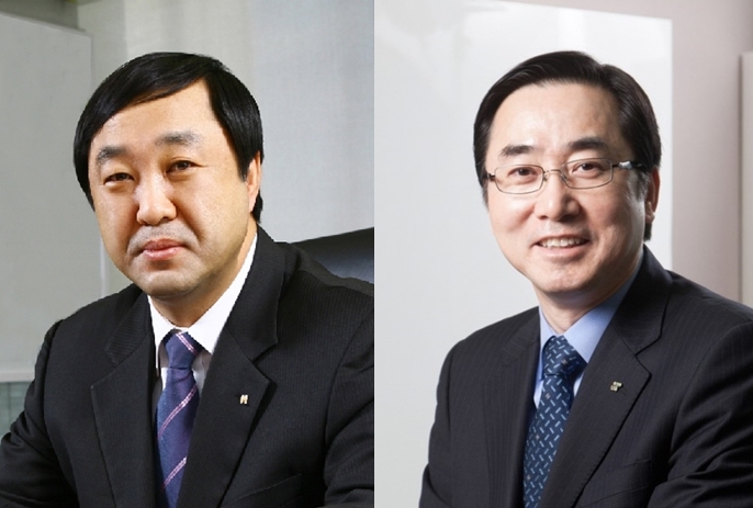 △서태창 前현대해상 사장(왼쪽)과 김병헌 前KB손보 대표
